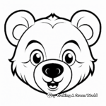 Bear head coloring pages