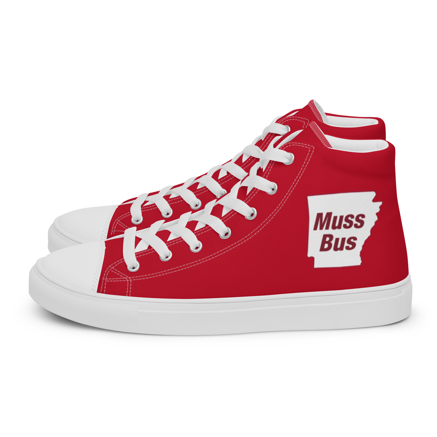 Womens muss bus red high top canvas shoes â dickson street merch