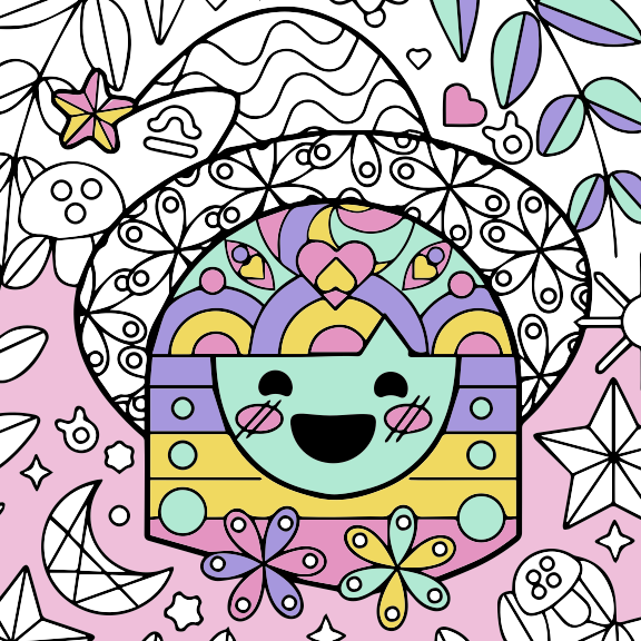 Spoopy tarot coloring pages digital download â cute tarot