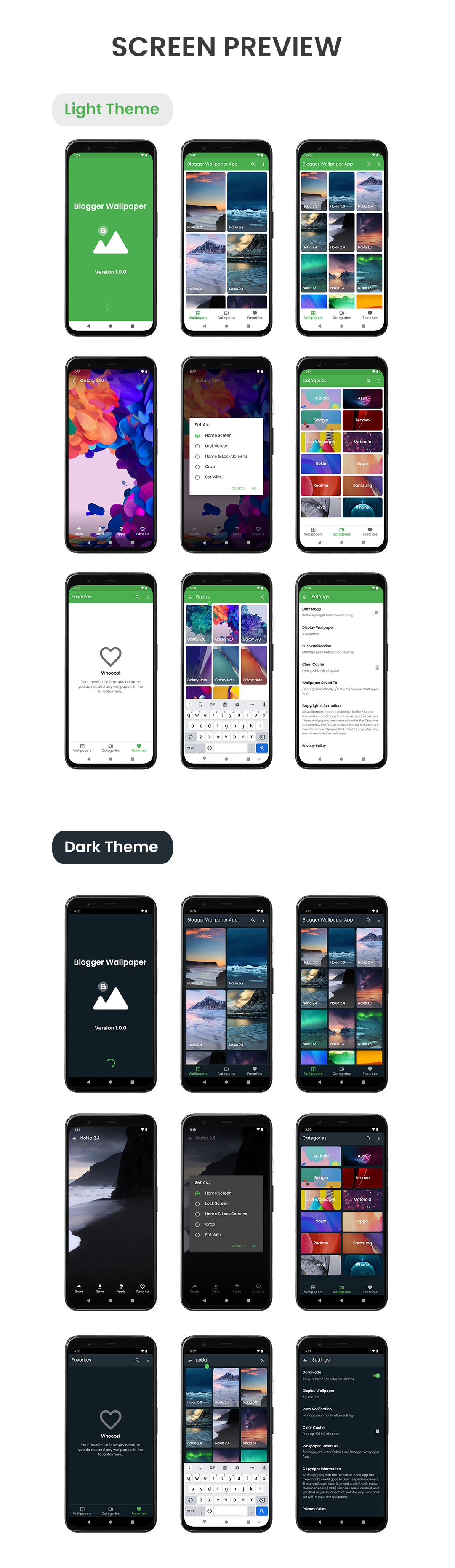 Blogger wallpaper app