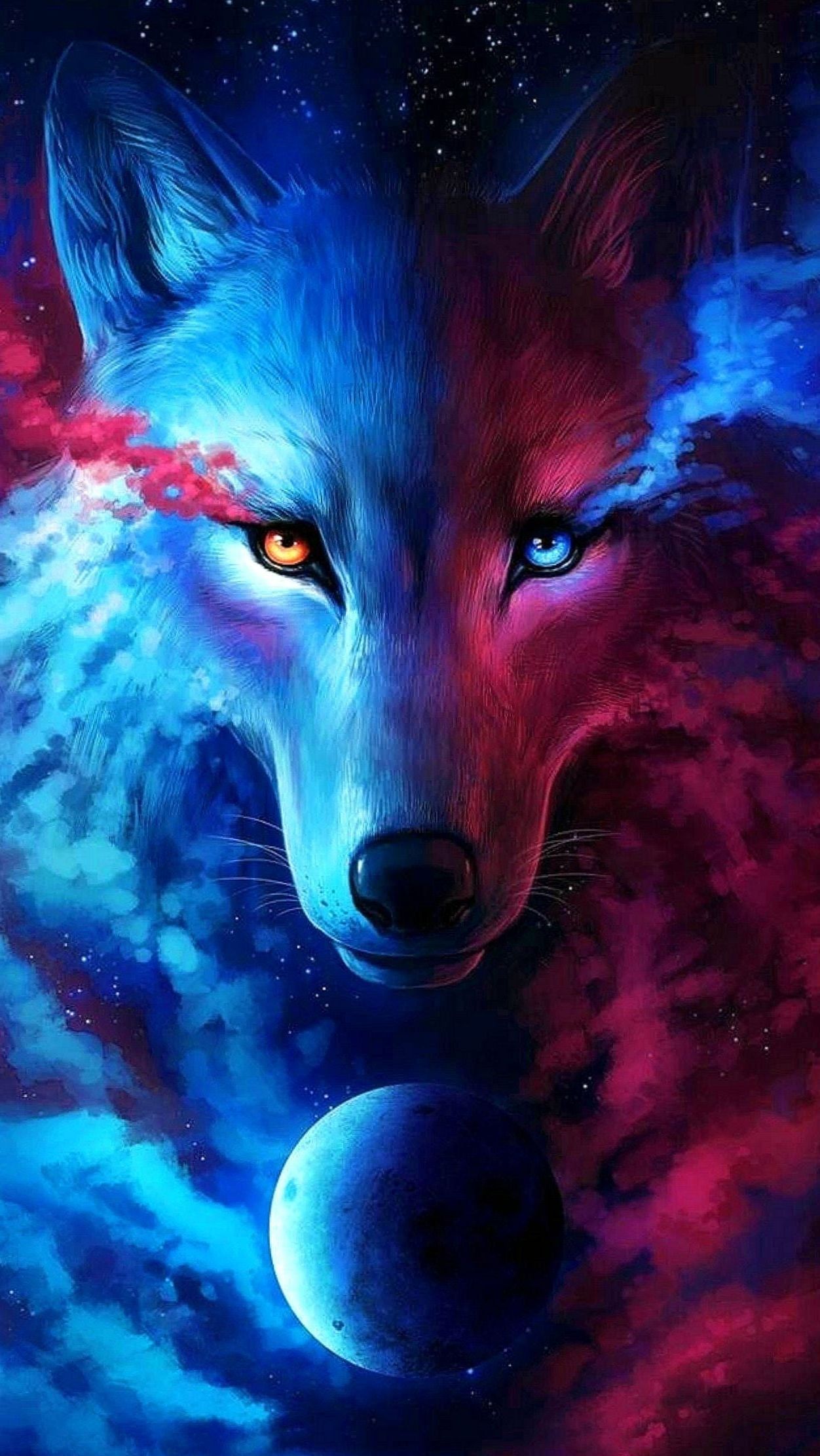 Download Free 100 + blue and red wolf Wallpapers