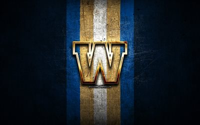 Download wallpapers winnipeg blue bombers golden logo cfl blue metal background canadian football team canadian football league winnipeg blue bombers logo canadian football for desktop free pictures for desktop free