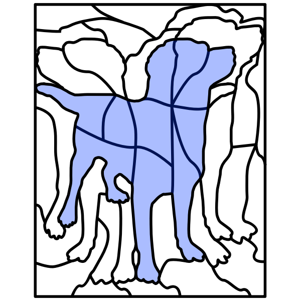 Puzzle with image of a dog free svg