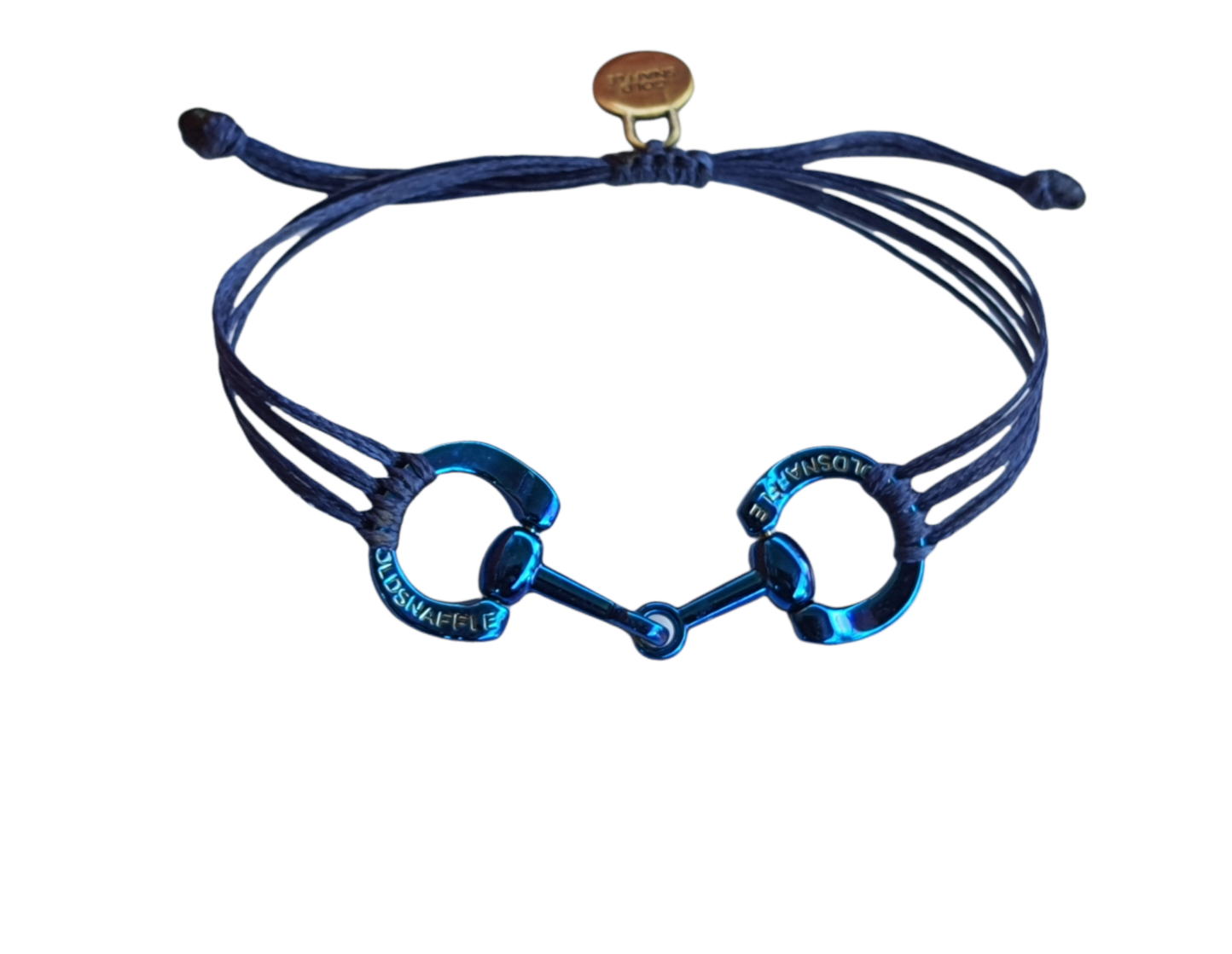 Blue horse bit snaffle bracelet â