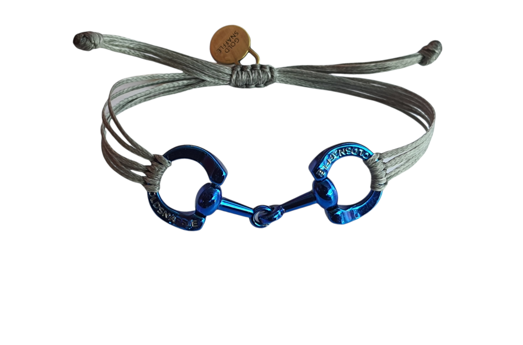 Blue horse bit snaffle bracelet â