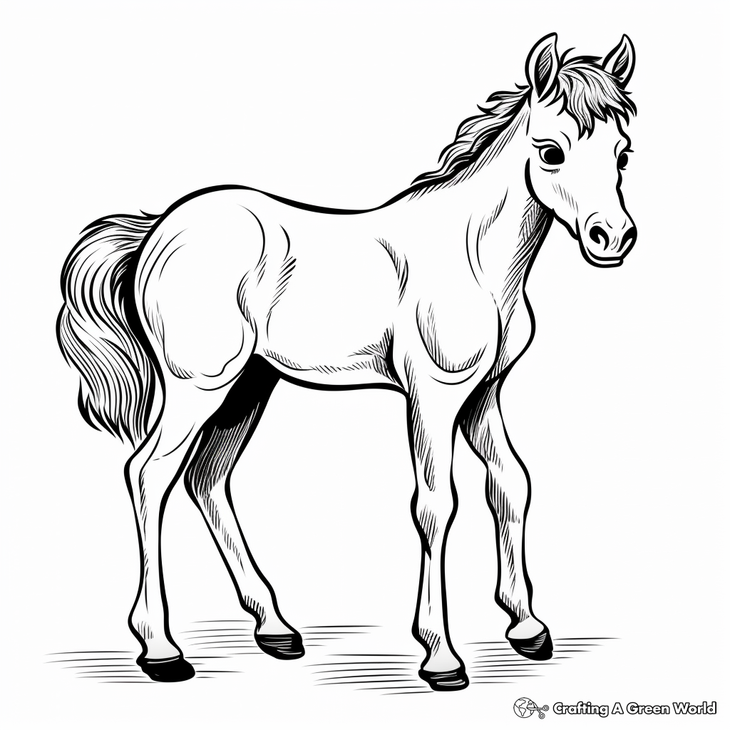 Mustang horse coloring pages