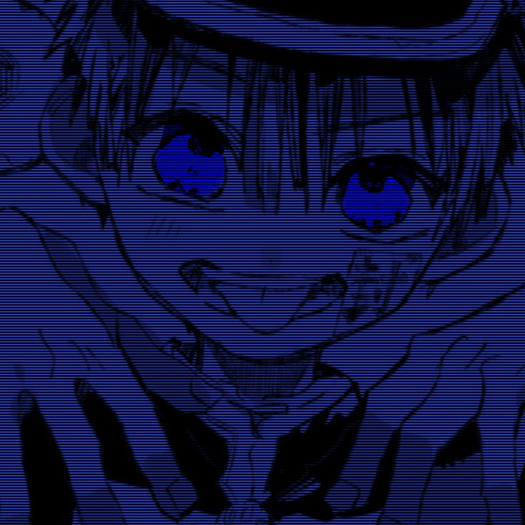 Hanako kun icon pfp dark blue wallpaper blue aesthetic grunge black and blue wallpaper