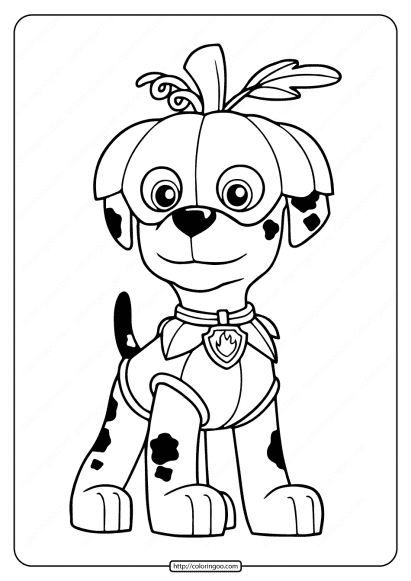 Paw patrol coloring pages free pdf printables