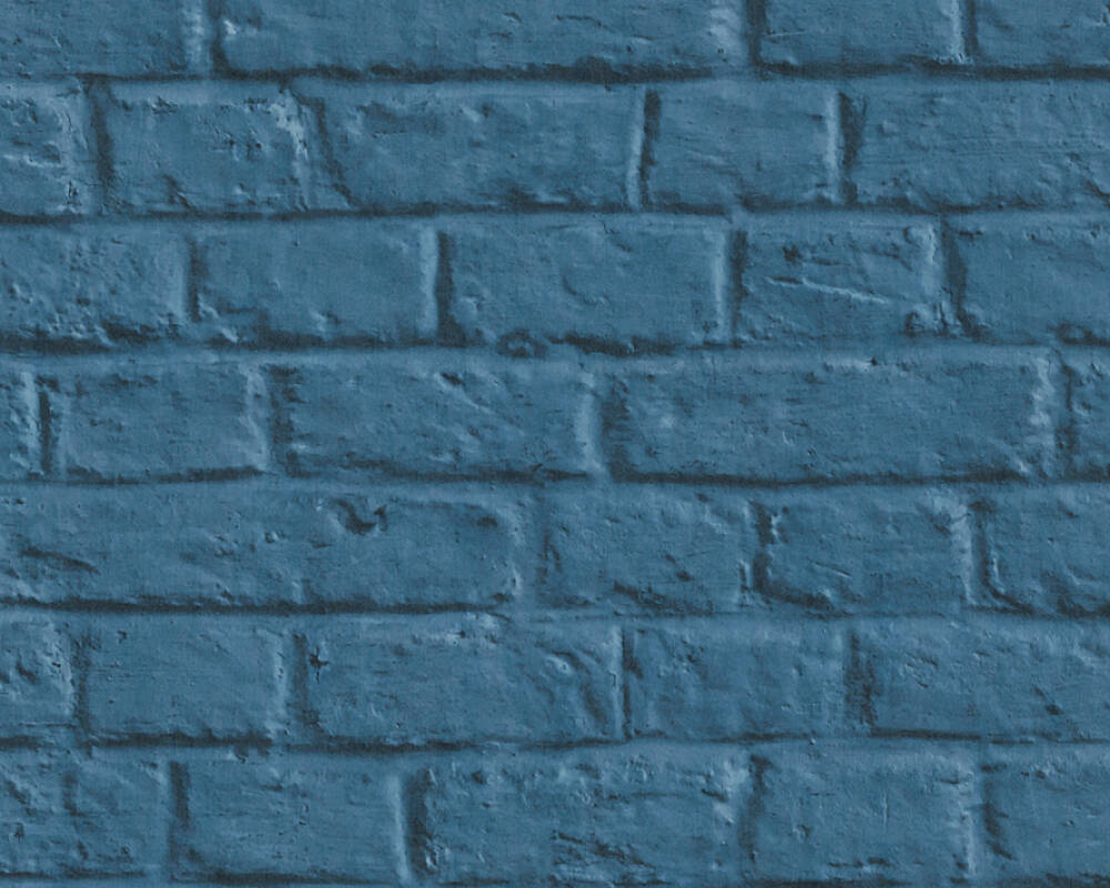 Livingwalls wallpaper stone cottage d blue