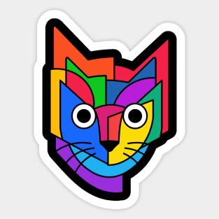 Stained glass cat stickers for sale page