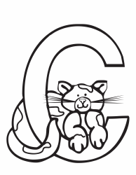 Alphabet coloring page