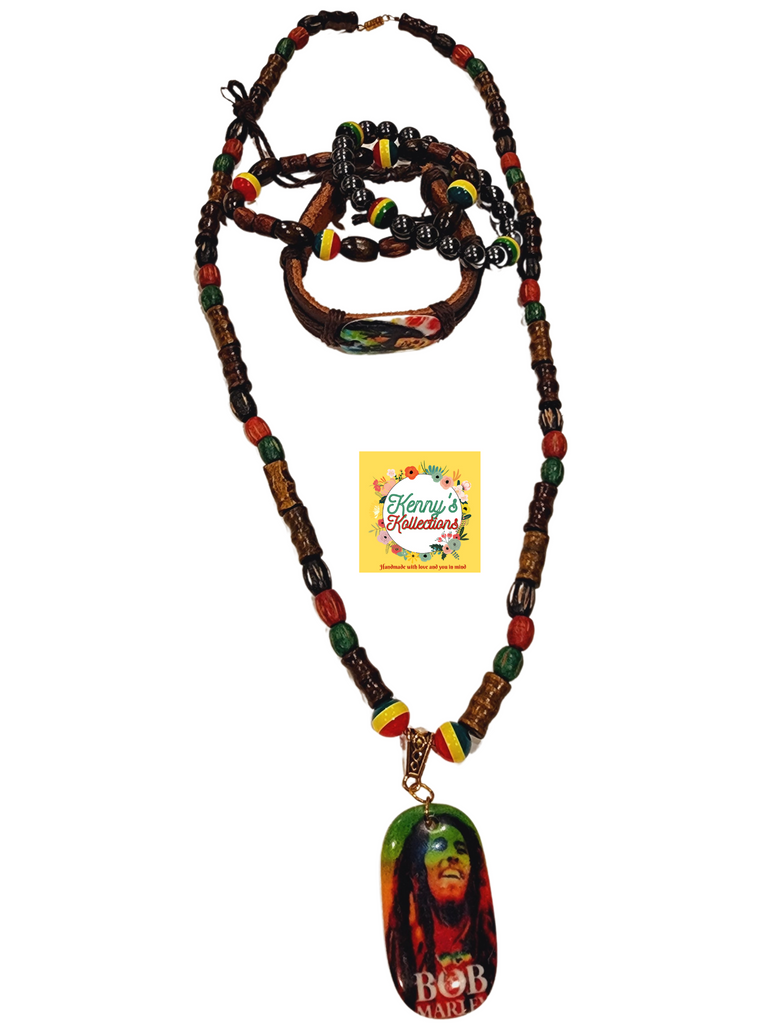 Handmade male bob marley necklace