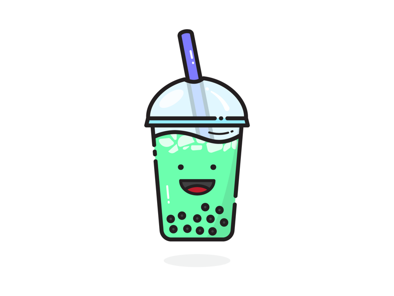 Iced matcha bubble tea ð by manali on