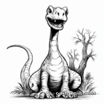 Realistic dinosaur coloring pages