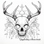 Deer skull coloring pages