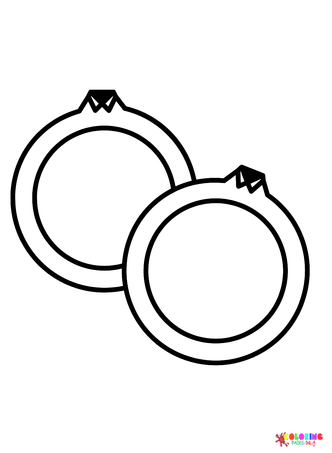 Marriage rings coloring pages
