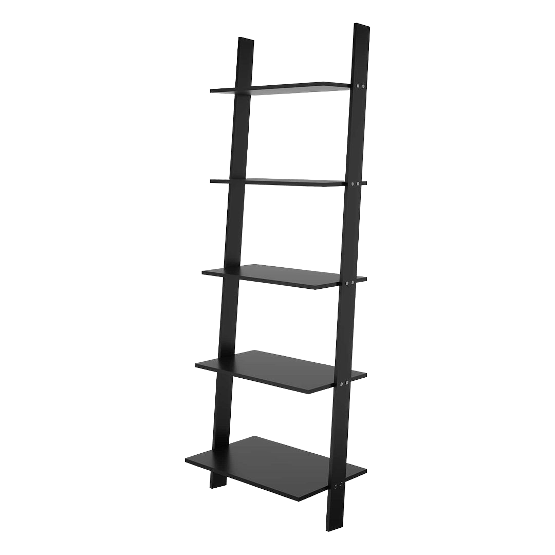 Cooper ladder bookcase in black at