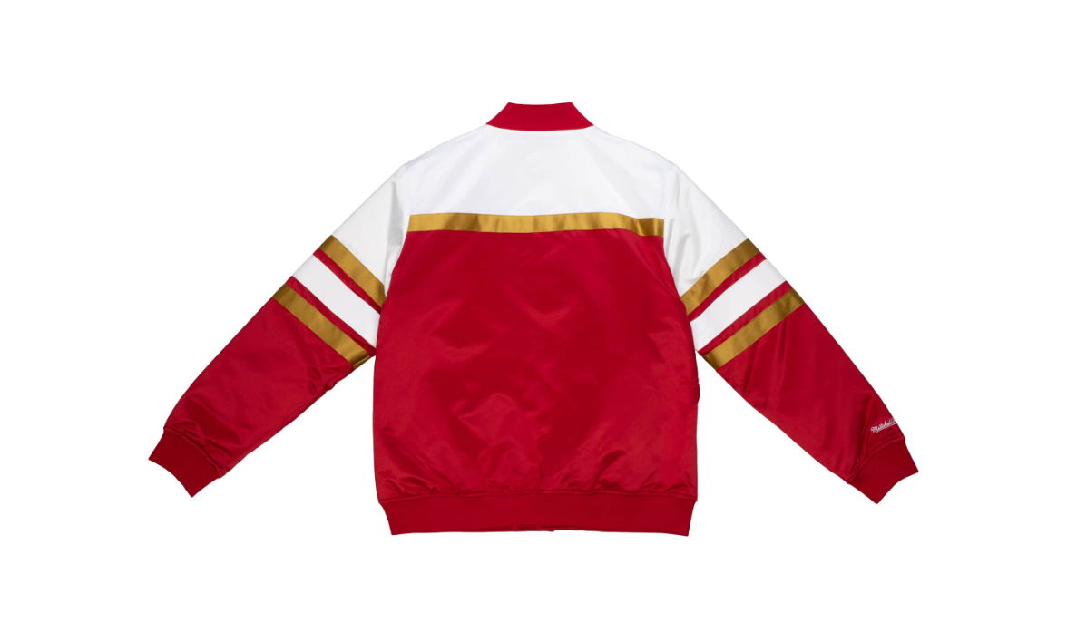 Mitchell and ness special script heavyweight satin jacket san francisco ers