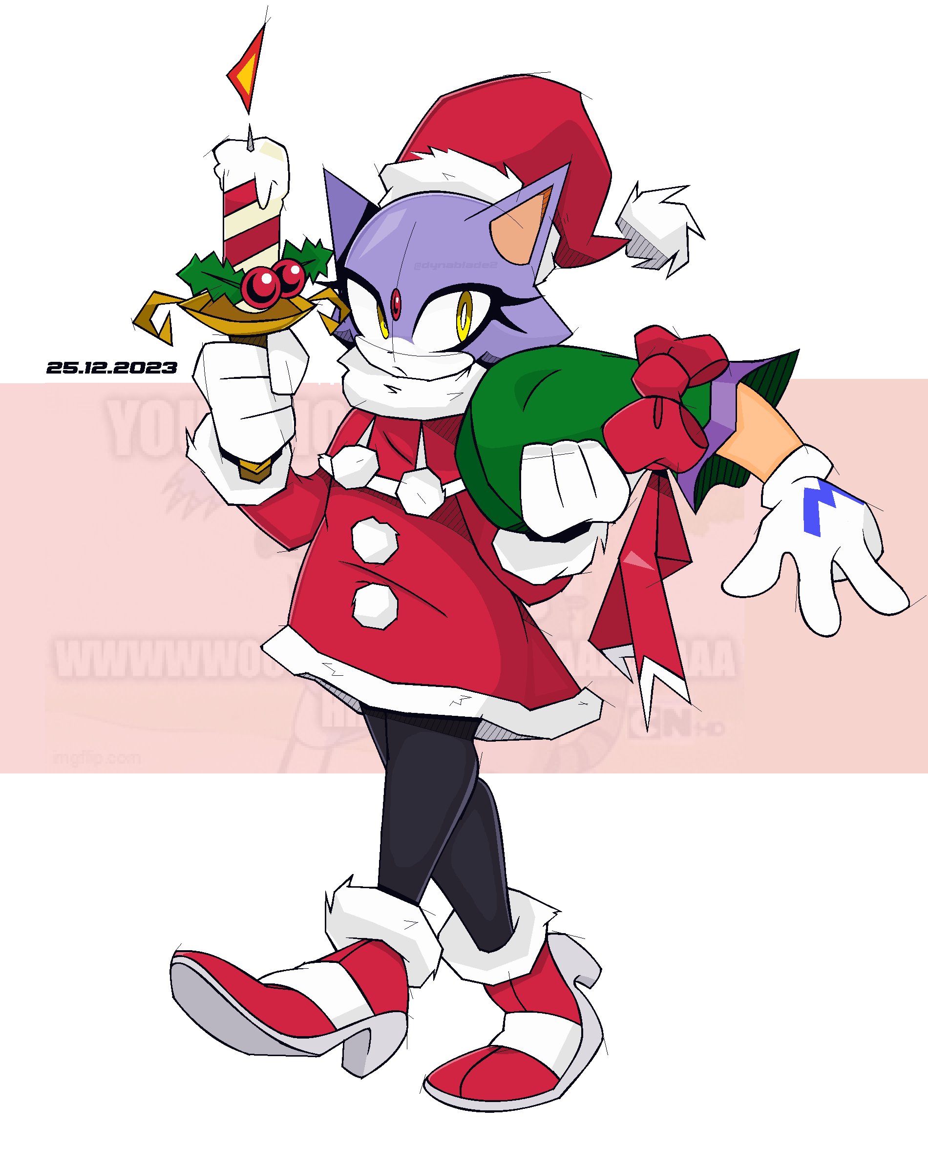 Blaze but christmasðby dynablade rsonicthehedgehog