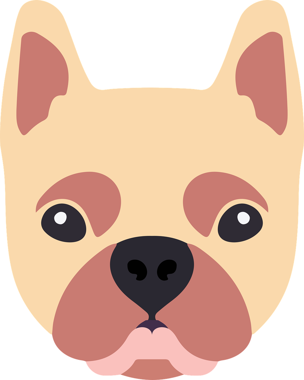 Over free bulldog vectors