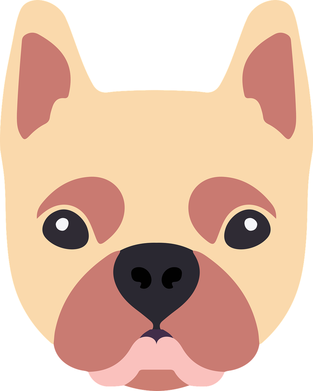 Over free bulldog vectors