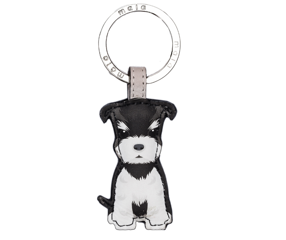 Premium leather dog keyring by mala leather boxer daxi dalmation terrier dogs