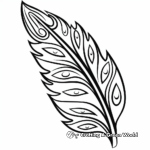 Peacock feather coloring pages