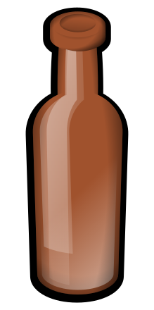 Bottle of wine clip art image