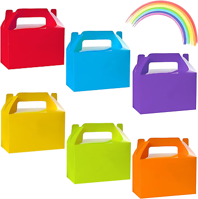 Rainbow party treat boxes pcs candy goodie party favor boxes for colorful the