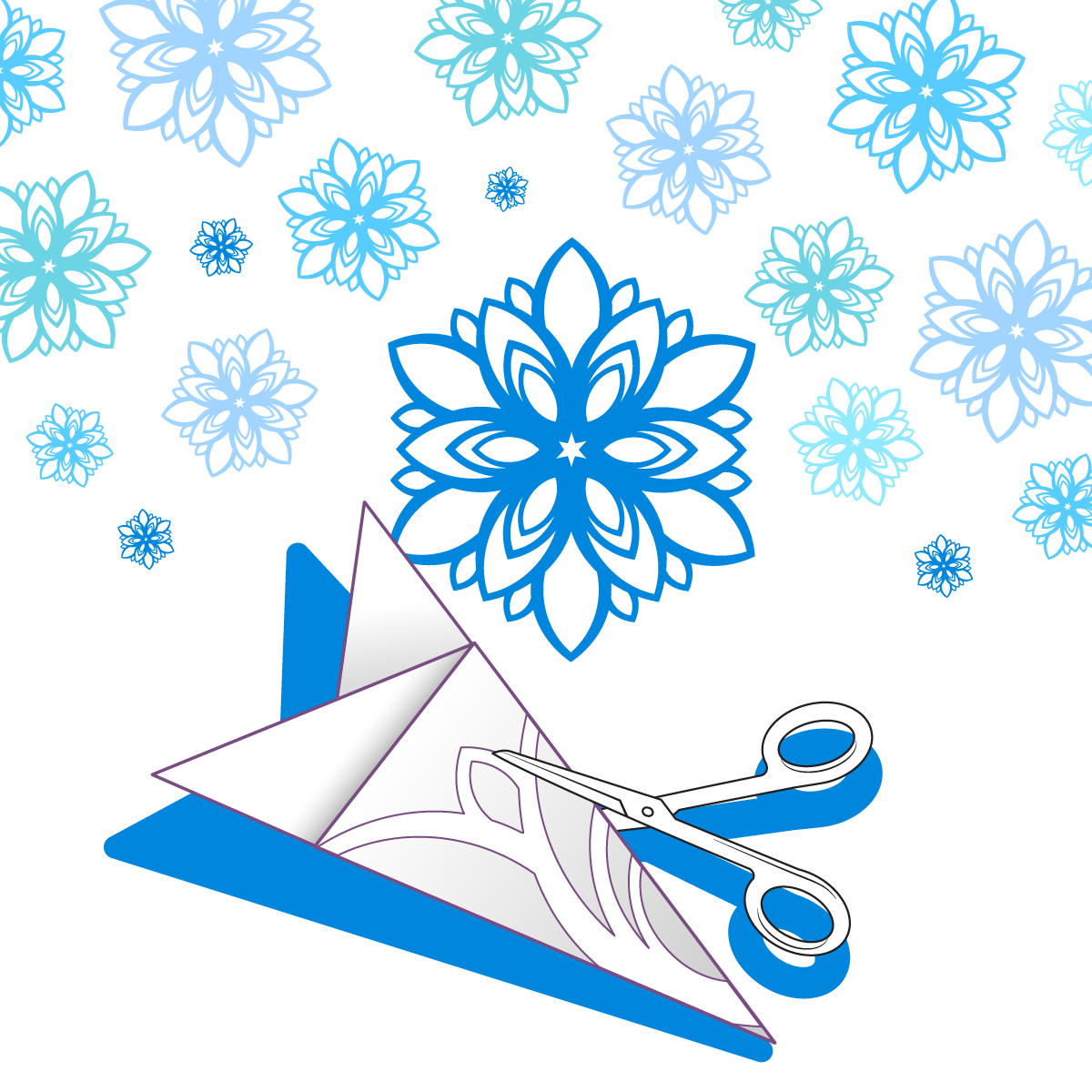 Paper snowflake template free printable papercraft templates