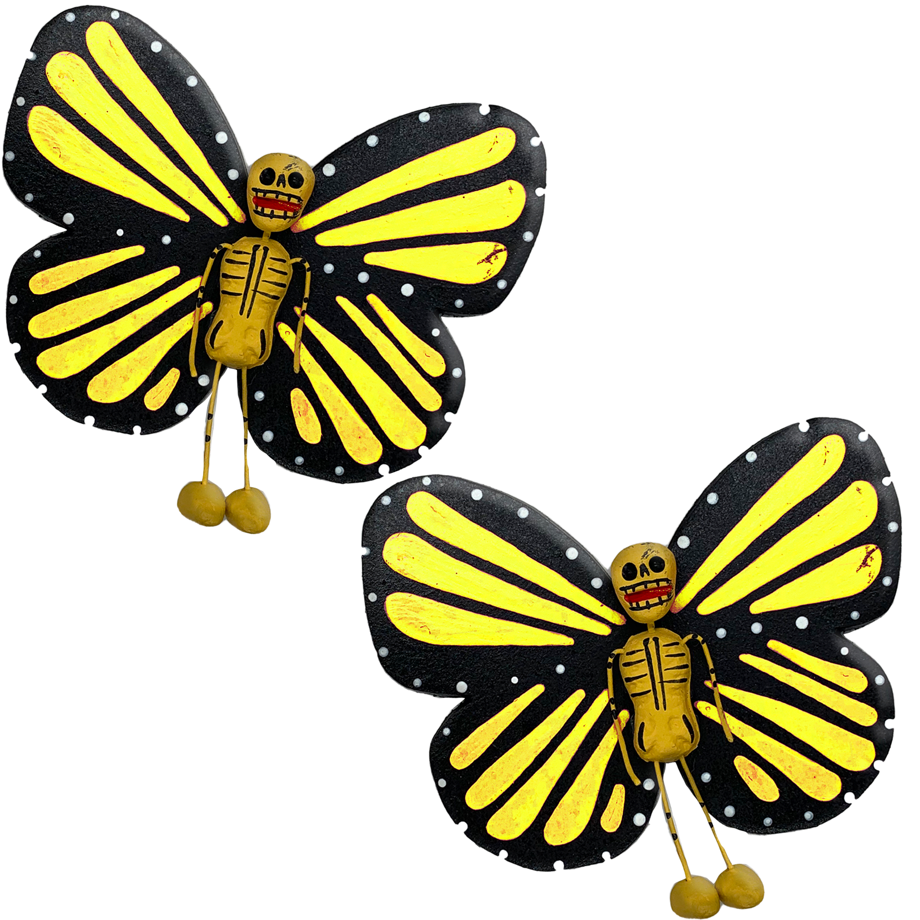 Handmade jumbo mariposa butterfly magnets calaca pack â