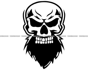 Bearded skull svg bearded skull cut file bearded skull dxf bearded skull png bearded skull clipart bearded skull silhouette