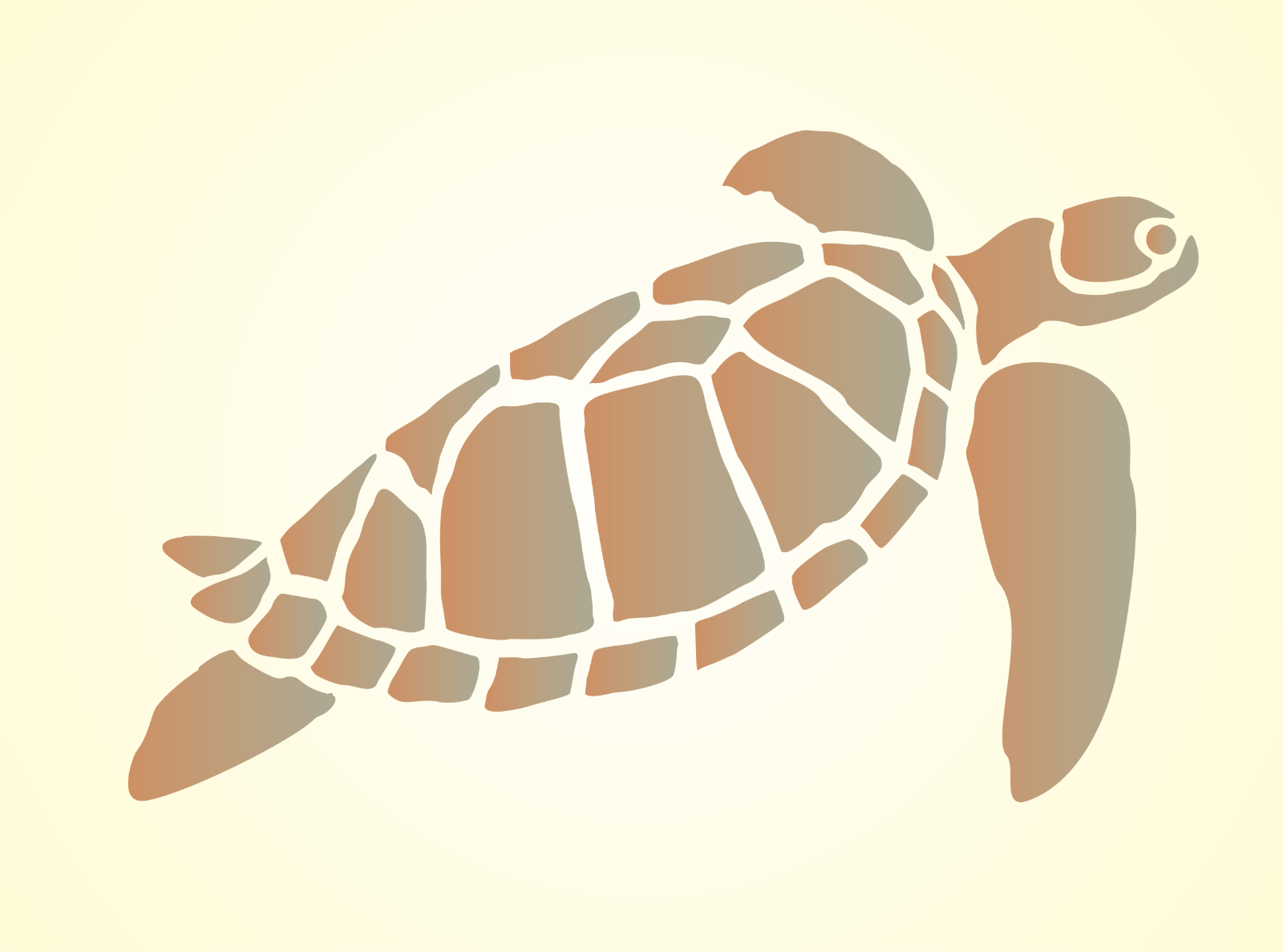 Turtle stencil sea life ocean sand beach diy reversible art craft signs reusable