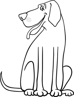 Plãschdecke dogge hund cartoon zum ausmalen