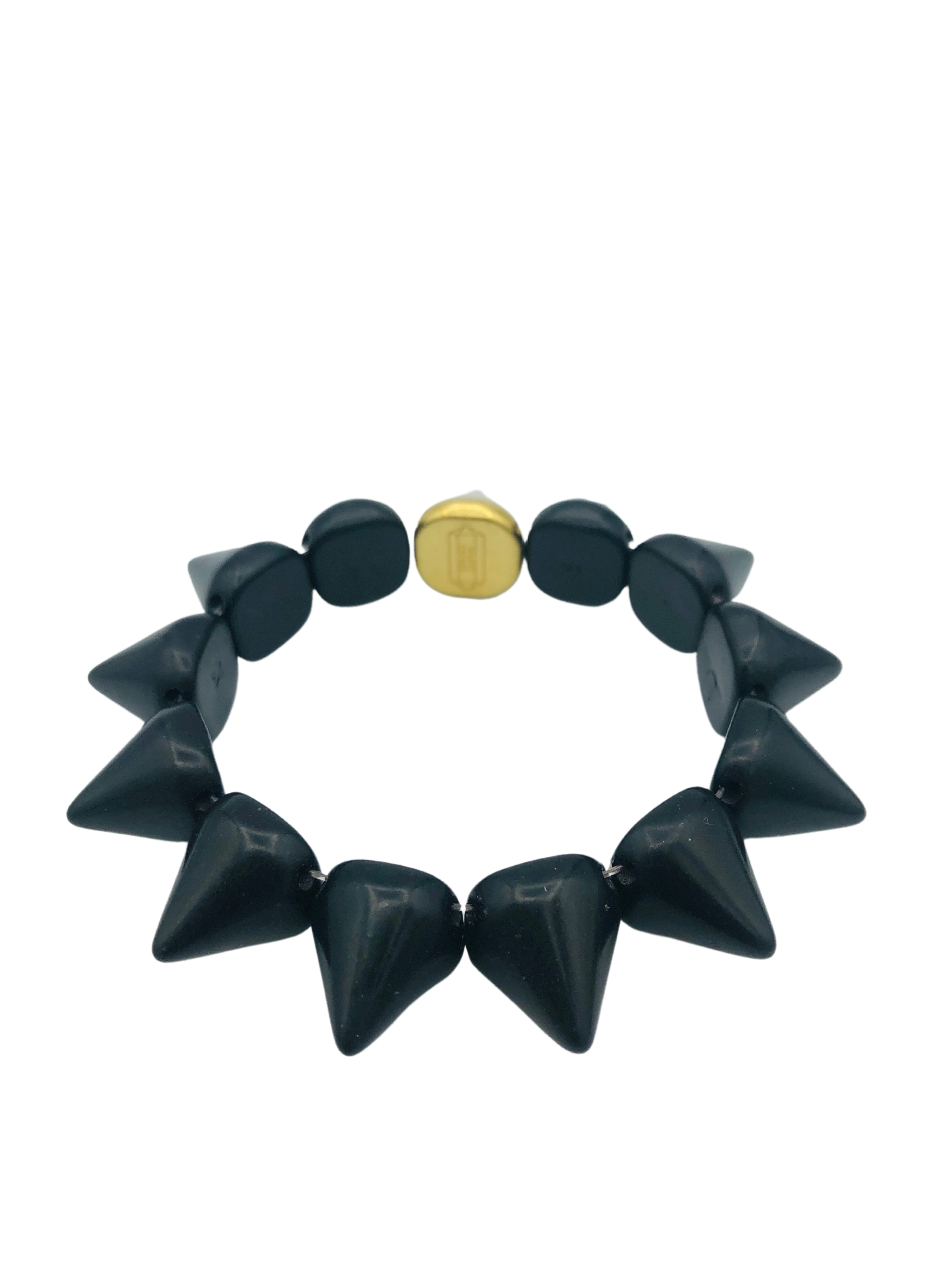 Black howlite spike bracelet â haute energy