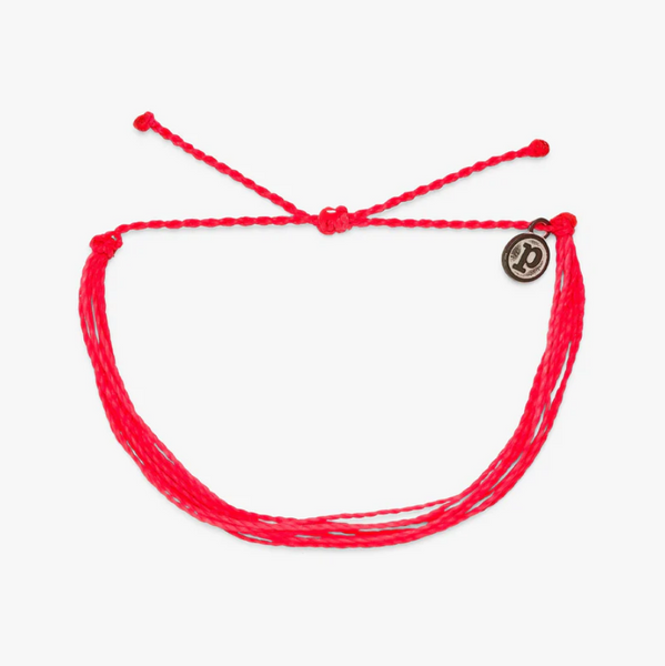 Solid neon pink pura vida bracelet