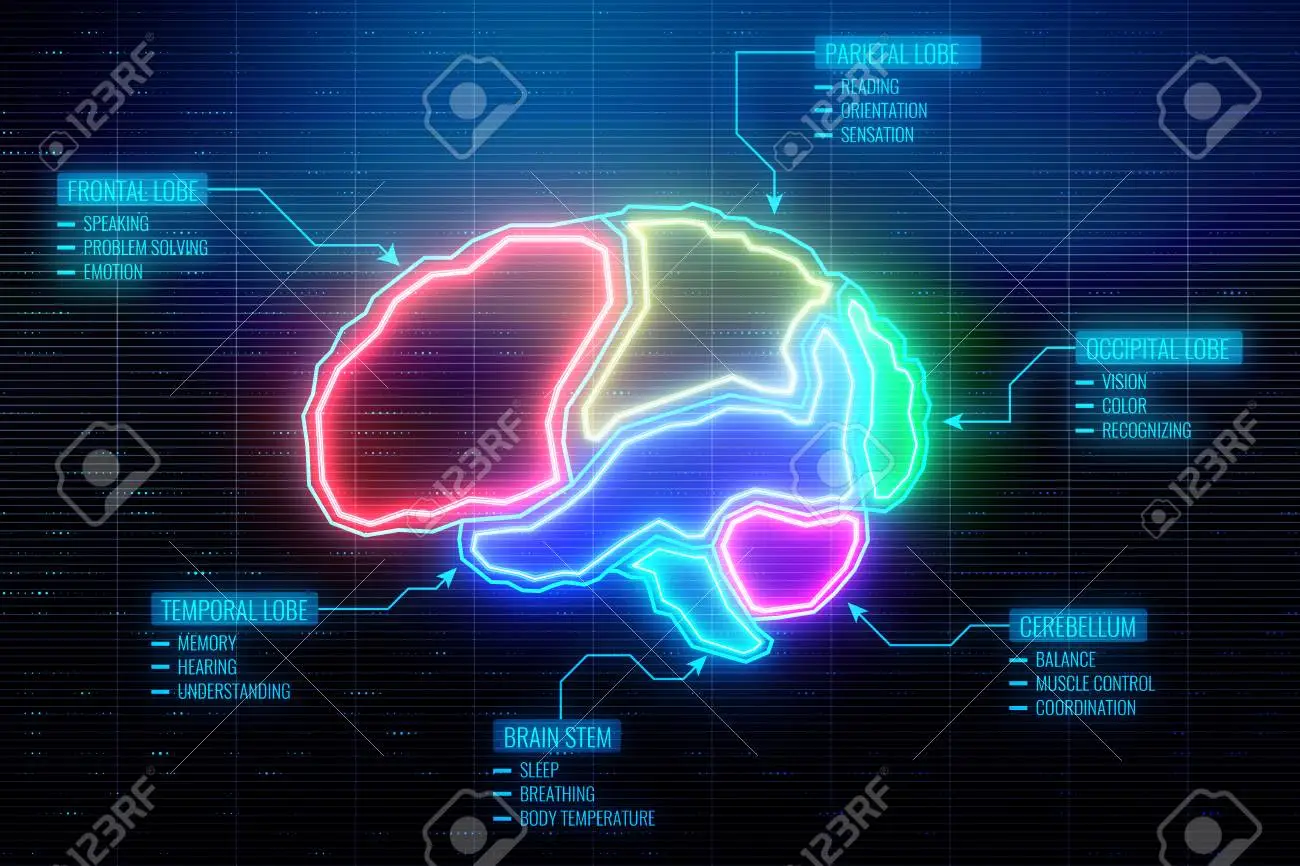 Abstract glowing colorful digital brain wallpaper ai and technology concept d rendering stock photo picture and royalty free image image
