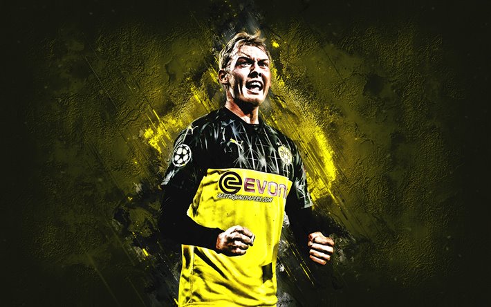 Download wallpapers julian brandt borussia dortmund bvb german football player attacking midfielder portrait german soccer player yellow stone background bundesliga germany football for desktop free pictures for desktop free