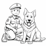 Police dog coloring pages