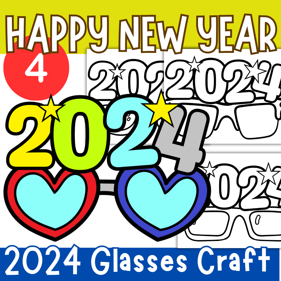 New years glasses craft