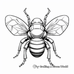 Bumble bee coloring pages