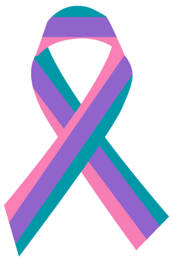 Thyroid cancer awareness ribbon products pins bracelets stickers â fundraising for a cause