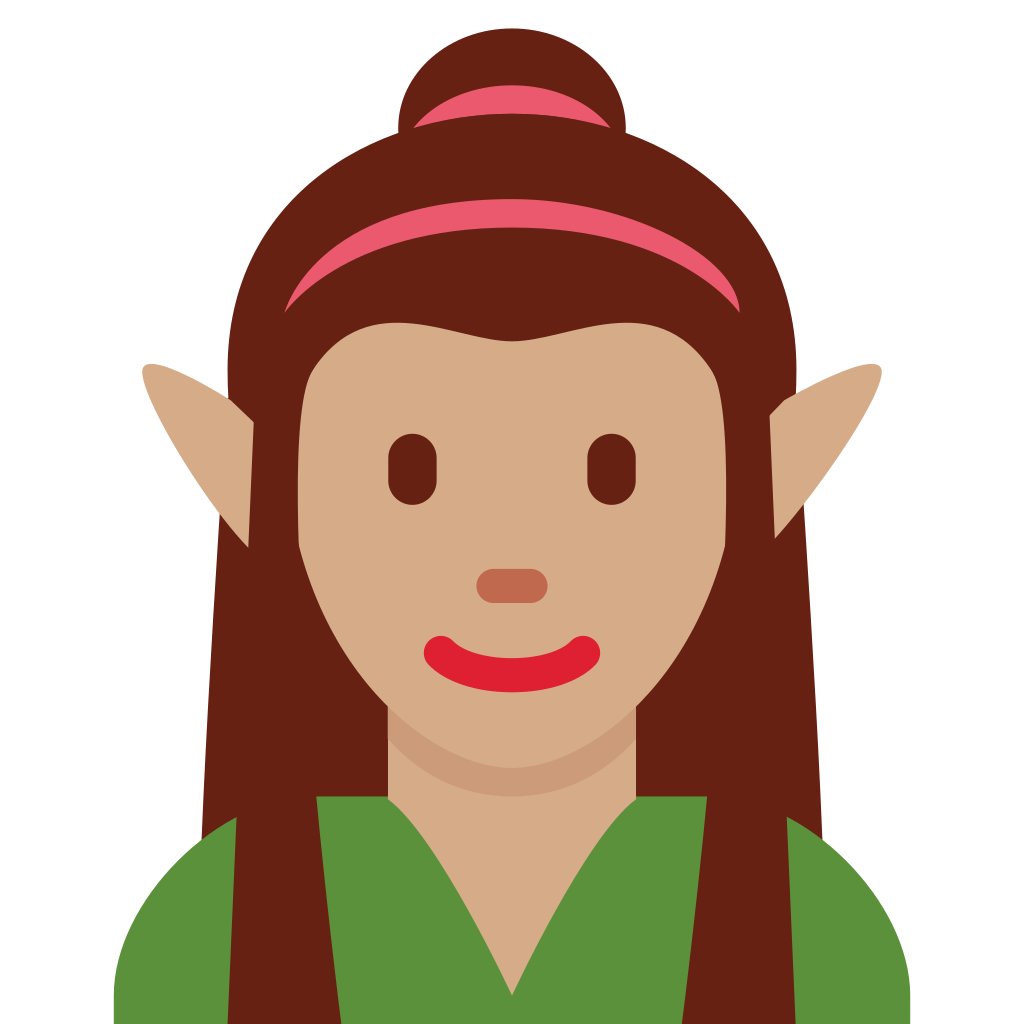 Ððâï woman elf medium skin tone emoji