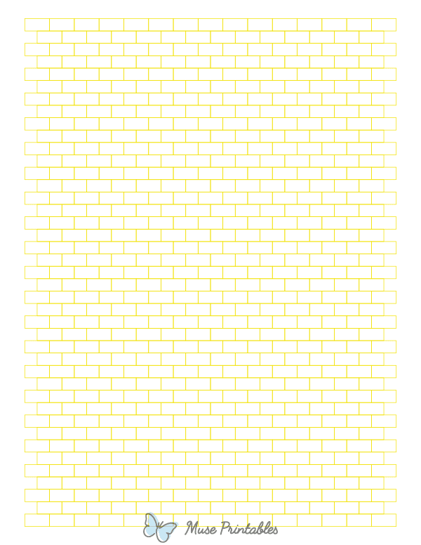 Printable yellow brick graph paper for letter paper