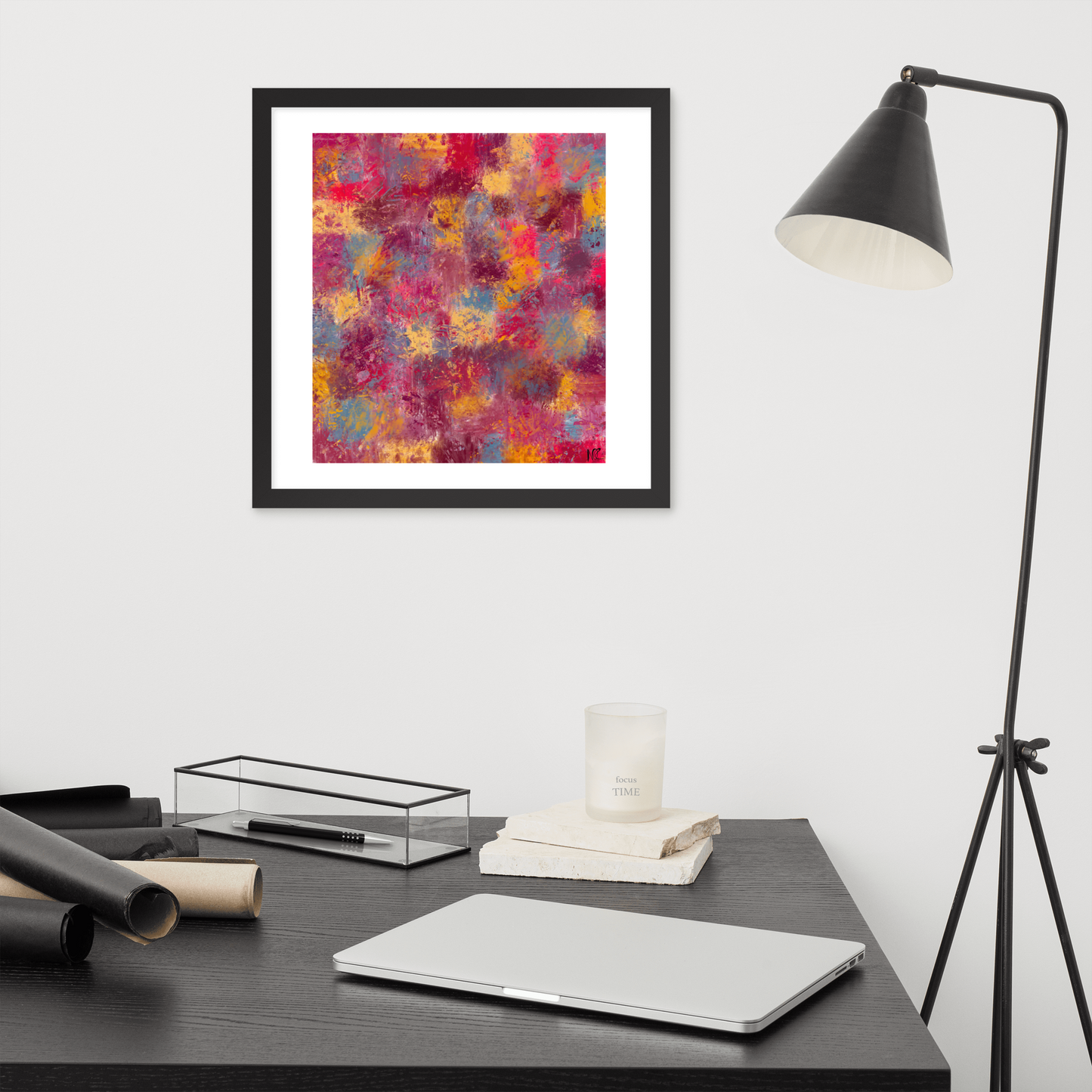 Colorful stone framed print â ndr monogram