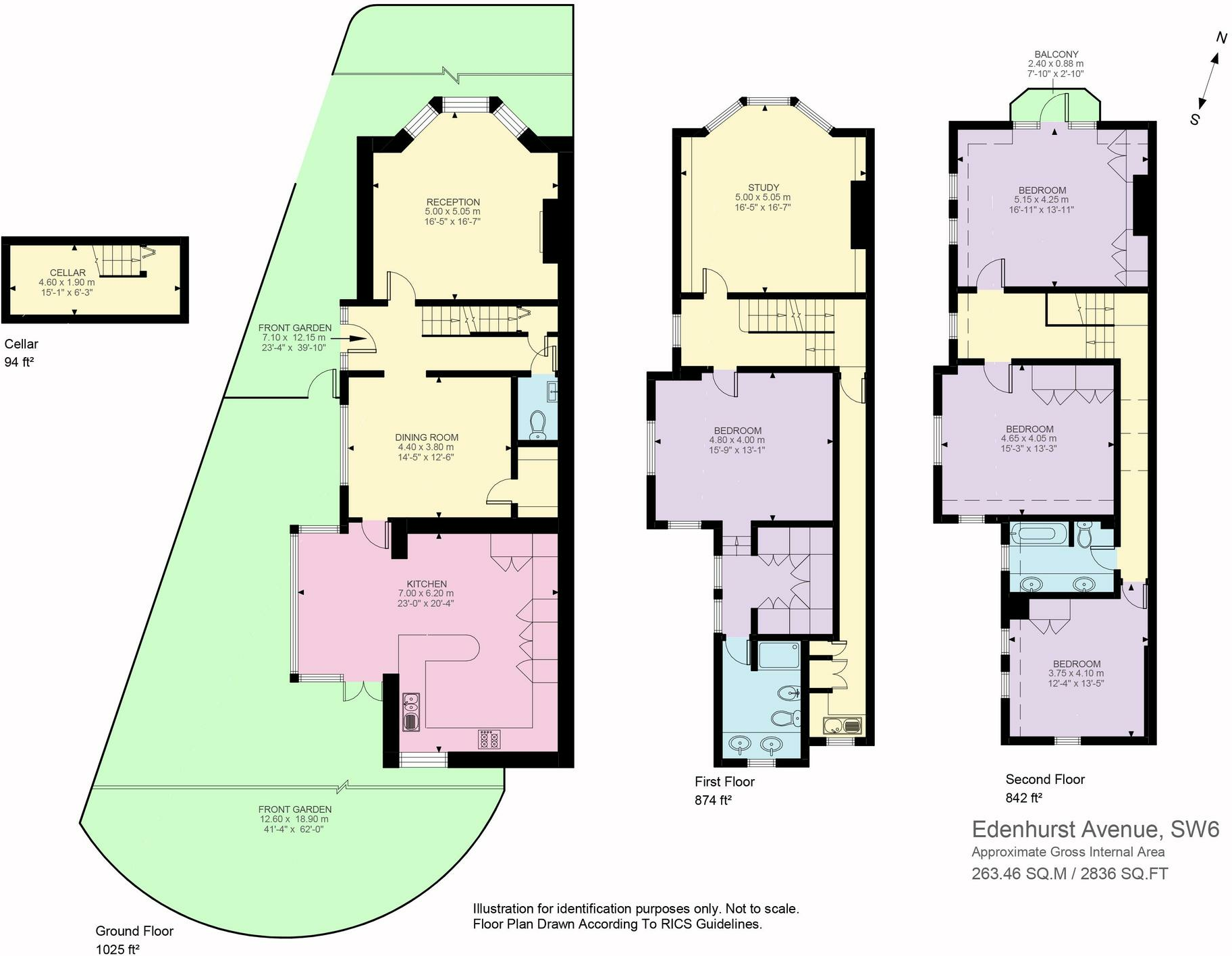 Bedroom terraced house for sale in edenhurst avenue london sw