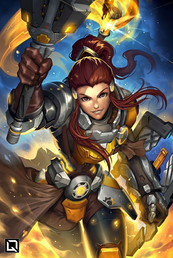 Liang Xing, Overwatch, women, anime, shorts, red, leaning, Brigitte  (Overwatch), crop top, HD Wallpaper | Rare Gallery