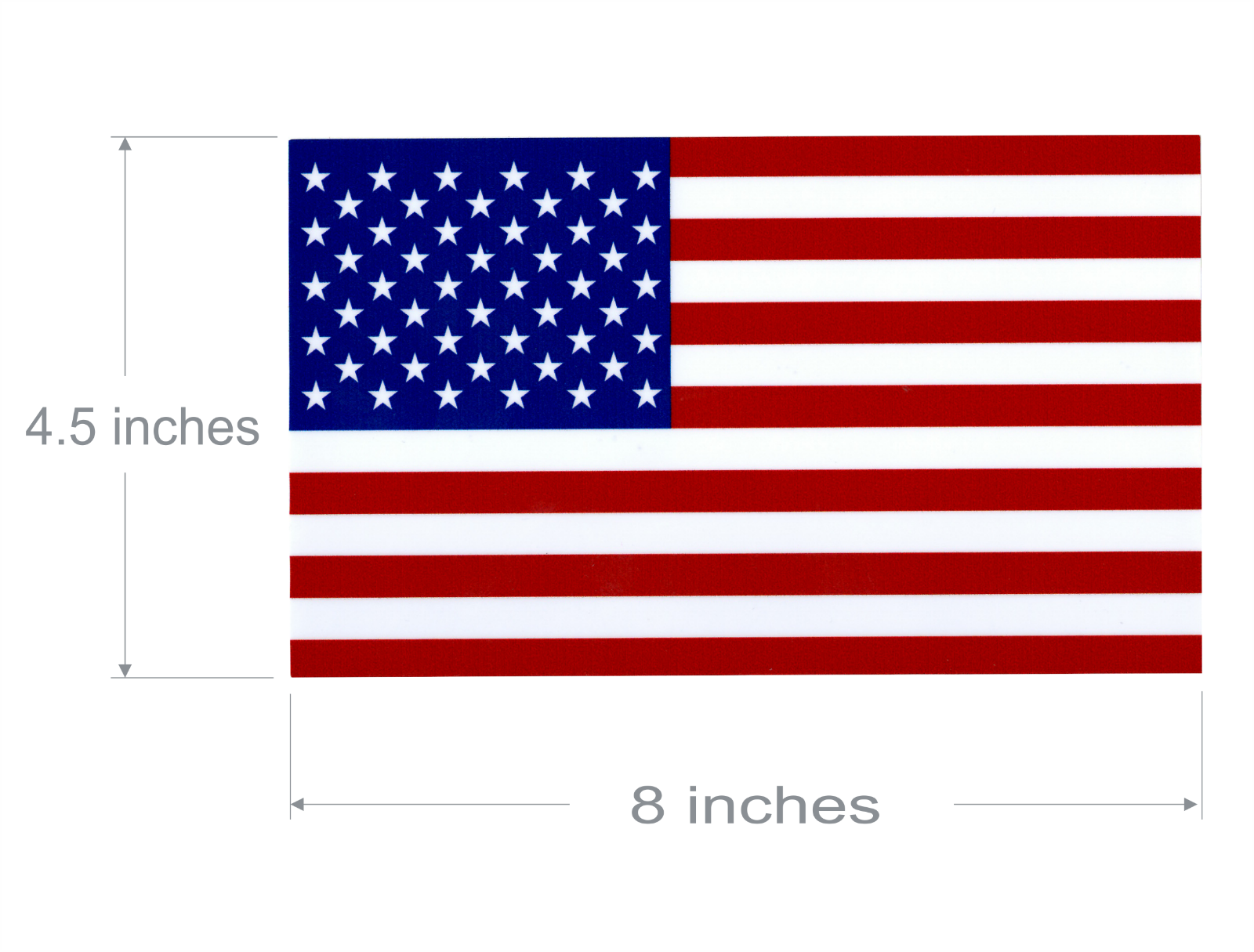 American flag stickers size tall x long right left hand usa