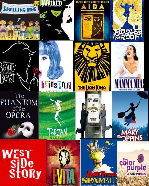 Broadway musical collage wallpaper i love broadway musicals musica