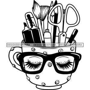 Eyelash mug sticker